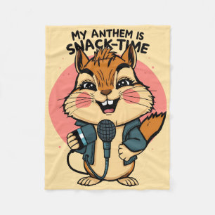 Couverture Polaire Mon hymne est Snack-Time Funny Punk Écureuil Micro