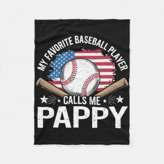 Couverture Polaire Mon Joueur De Baseball Favori M'appelle Pappy Usa