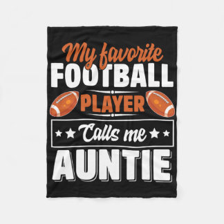 Couverture Polaire Mon joueur de football préféré m'appelle Tante Mèr