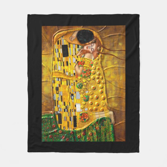 Couverture Polaire Mon Klimt Serie : Le baiser (Devant)