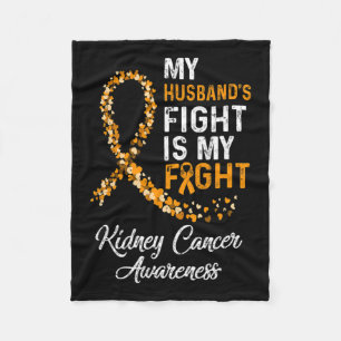 Couverture Polaire Mon Mari Combat Mon Lutte Contre Le Cancer Du Rein