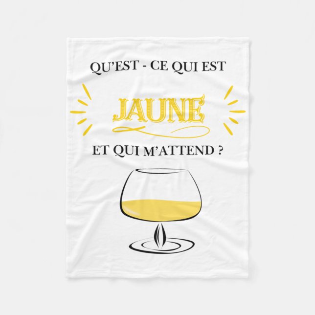 Couverture Polaire Mon Moment Jaune  (Devant)