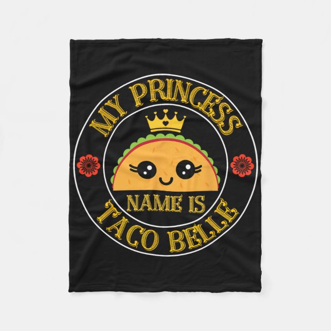 Couverture Polaire Mon Nom Princesse Est Taco Belle Funny Cinco De Ma (Devant)