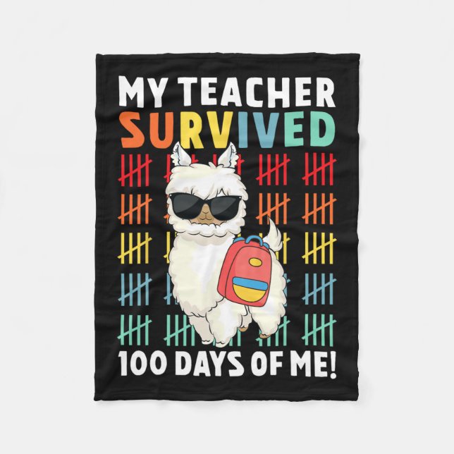Couverture Polaire Mon Professeur A Survécu 100 Jours De Moi 100E Jou (Devant)