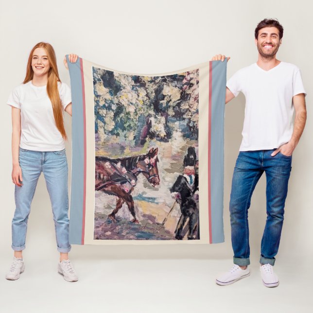 Couverture Polaire mon style horsey renoir (En situation)