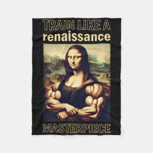 Couverture Polaire Mona Lisa Bodybuilding Muscle Gym Poids Wo