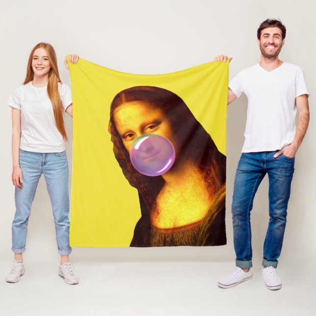 Couverture Polaire Mona Lisa Chewing gum Bubble (En situation)