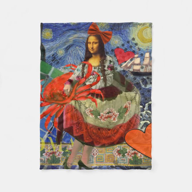 Couverture Polaire Mona Lisa Fun Zodiaque Fantaisiste  (Devant)