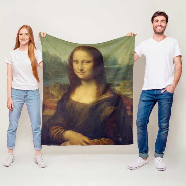Couverture Polaire Mona Lisa, Léonard de Vinci (En situation)