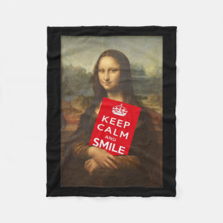 Couverture Polaire Mona Lisa Reste Calme Et Sourit