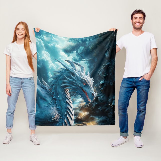 Couverture Polaire Monde des Dragons (En situation)