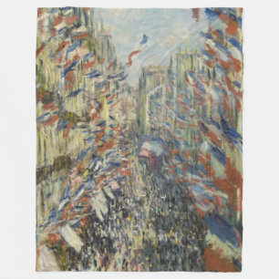 Couverture Polaire Monet 1878 La rue Montorgueil à Paris