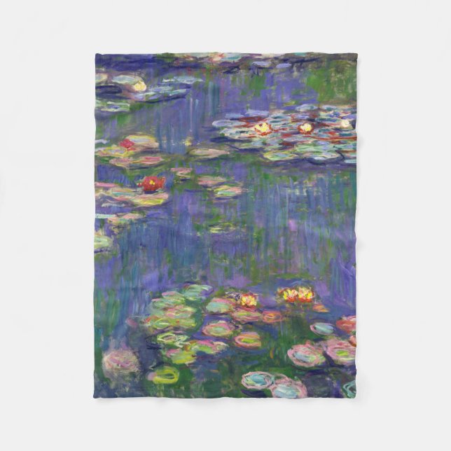 Couverture Polaire Monet Water Lilies Chef-d'oeuvre Peinture (Devant)