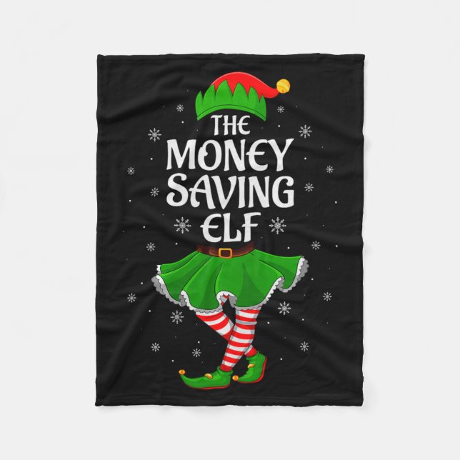 Couverture Polaire Money Saving Elf Christmas Family Girls Women Elf  (Devant)