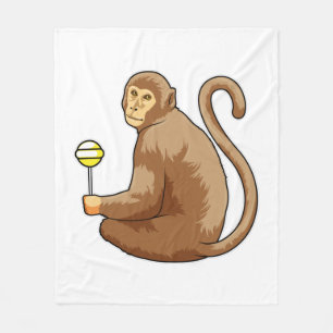 Couverture Polaire Monkey with Lollipop
