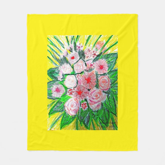 Couverture Polaire Monochromatique, Rosas, Dianthus caryophyllus,  Ge (Devant)