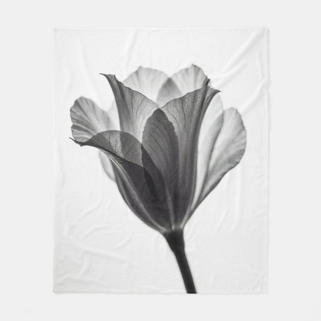 Couverture Polaire Monochrome botanical fine art photograph (Devant)