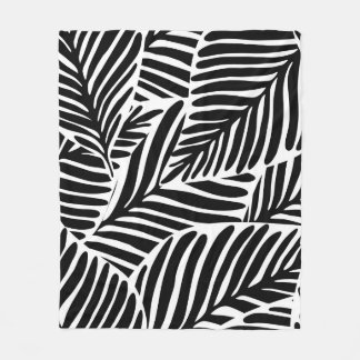 Couverture Polaire Monochrome Jungle Motif géométrique sans couture
