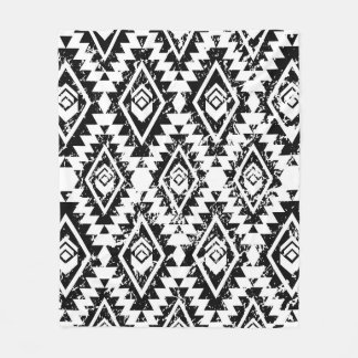 Couverture Polaire Monochrome tribal ethnique sans couture motif