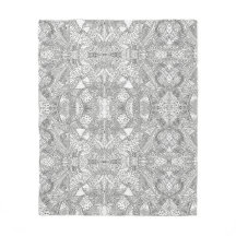 monocrome Symmetrical Doodle Mandala Black & White