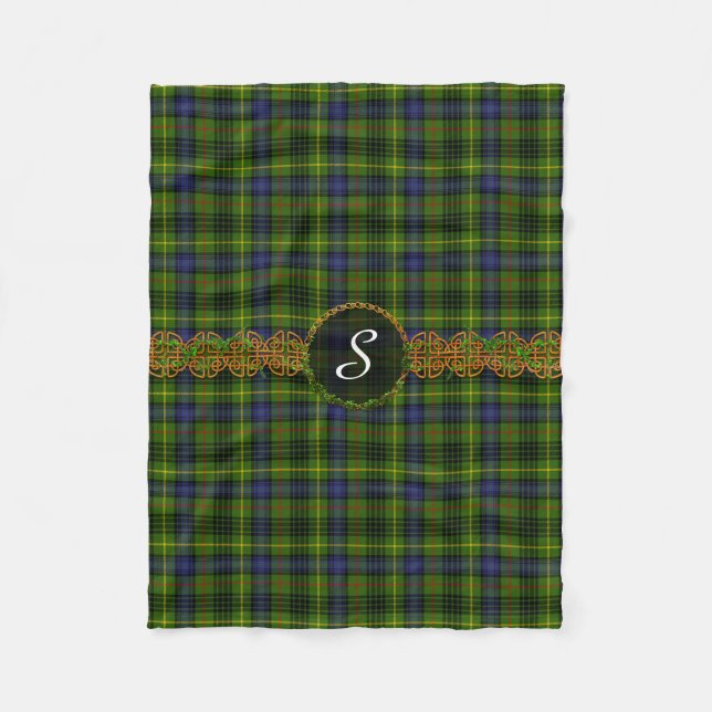 Couverture Polaire Monogram Stewart Chasse Tartan (Devant)