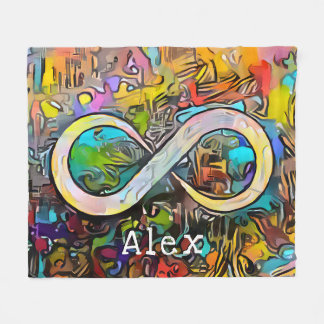 Couverture Polaire Monogramme | Ajouter un nom | Symbole d'infini