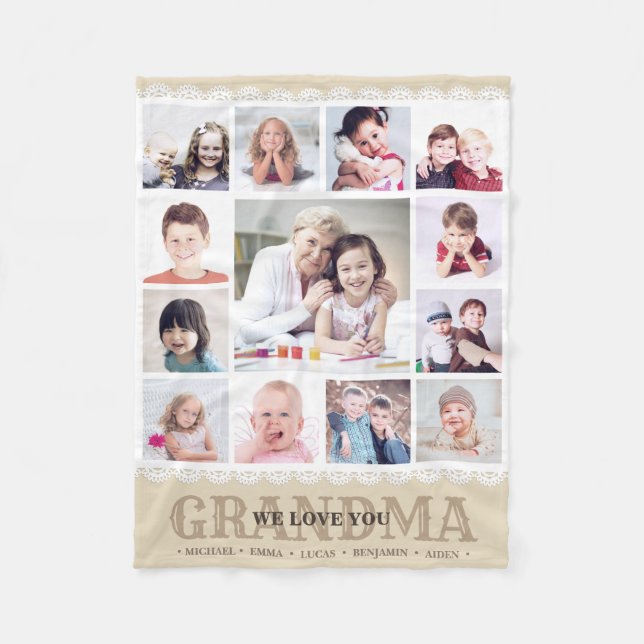 Couverture Polaire Monogramme Brown photo Collecte polaire (Devant)