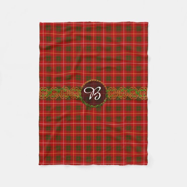 Couverture Polaire Monogramme Bruce Tartan (Devant)