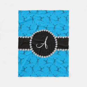 Couverture Polaire Monogramme ciel bleu guerrier cercle noir