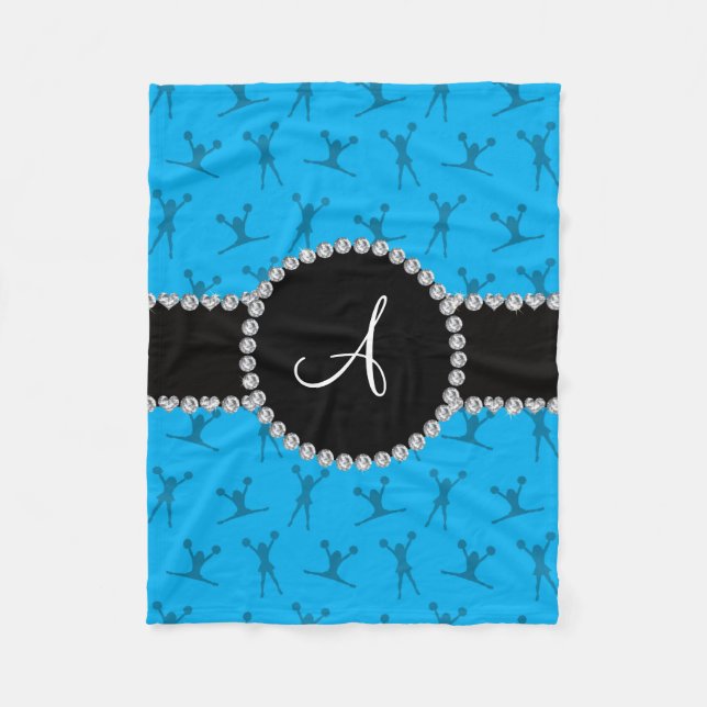Couverture Polaire Monogramme ciel bleu guerrier cercle noir (Devant)