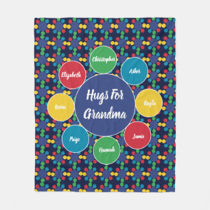 Couverture Polaire Monogramme de la famille des petits-enfants de Gra