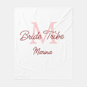 Couverture Polaire Monogramme de la tribu de la mariée simple mini-ro
