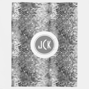 Couverture Polaire Monogramme De Parties scintillant Disco-Ball Blanc
