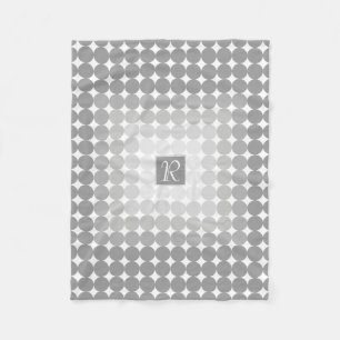 Couverture Polaire Monogramme des cercles gris modernes