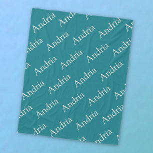 Couverture Polaire monogramme en mosaïque de nom modifiable