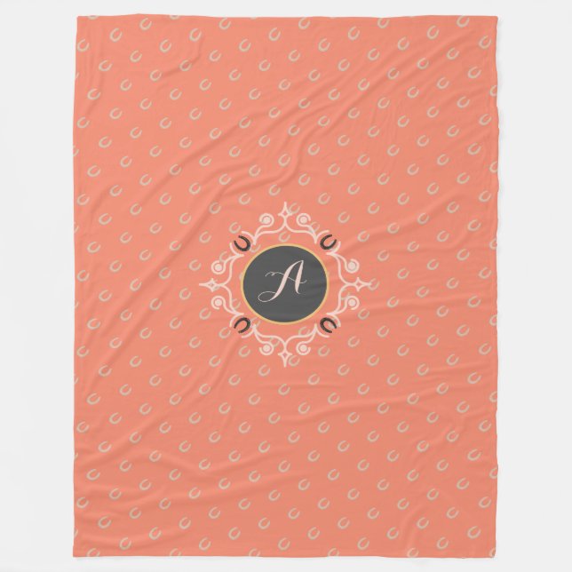 Couverture Polaire Monogramme équestre Chaussure Lucky Horse (Devant)