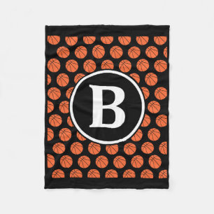 Couverture Polaire Monogramme Initiales Nom Lettre B Motif Sketll Spo