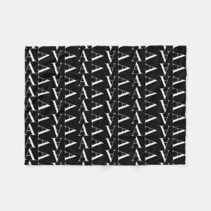 Couverture Polaire Monogramme Lettre initiale A, Choisir la couleur A