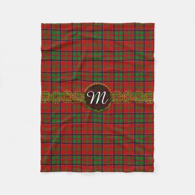 Couverture Polaire Monogramme MacDonald de tartan de Glencoe (Devant)