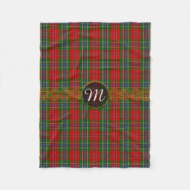 Couverture Polaire Monogramme MacLean de tartan de Duart (Devant)