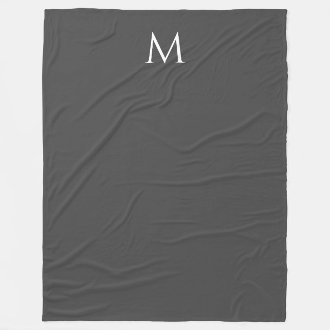 Couverture Polaire Monogramme moderne Élégant Modèle personnalisé (Devant)