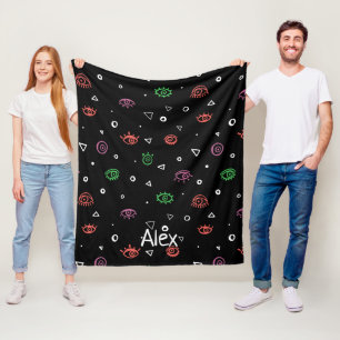 Couverture Polaire Monogramme Motif oculaire ajouter prénom