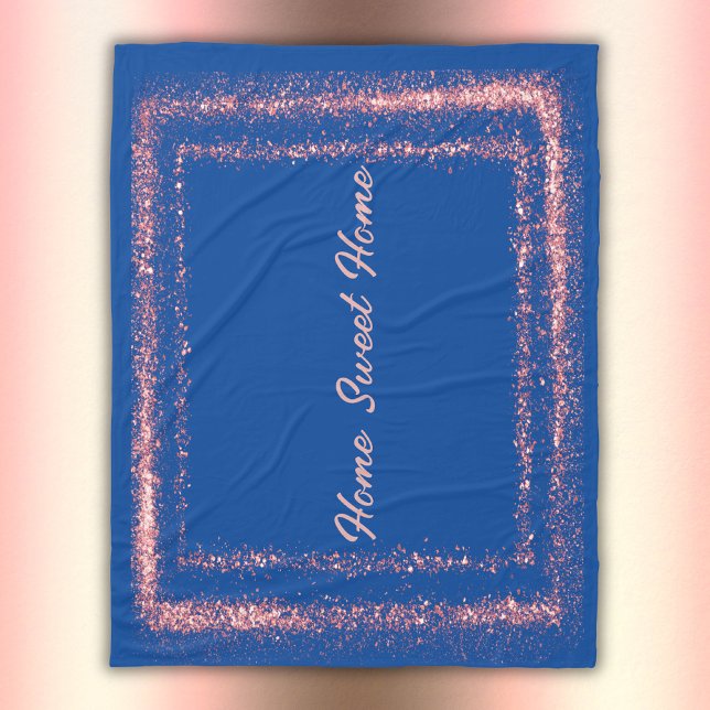 Couverture Polaire Monographie de bordure de Parties scintillant rose (Créateur téléchargé)