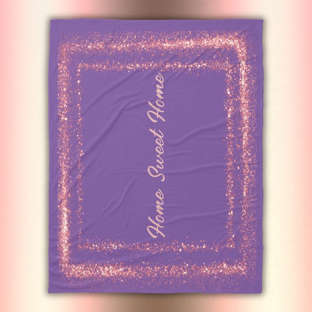 Couverture Polaire Monographie de bordure de Parties scintillant rose (Créateur téléchargé)
