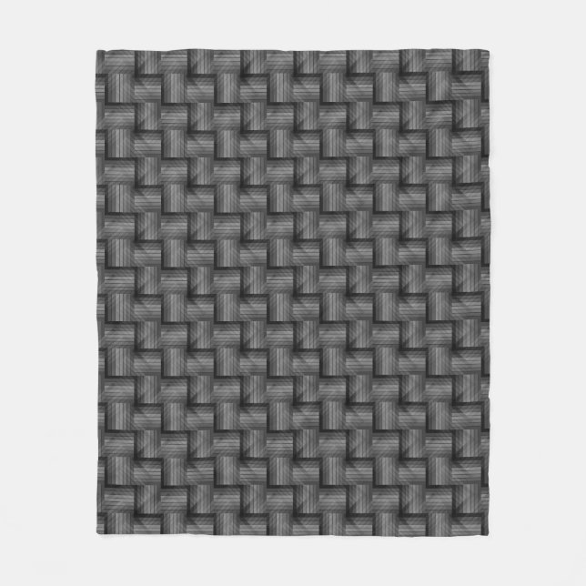 COUVERTURE POLAIRE MONOTONE VINTAGE NOIR ET BLANC  (Devant)