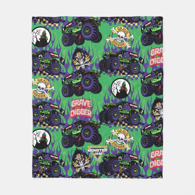 Couverture Polaire Monster Jam Grave Digger (le Monster Jam creuseur  (Devant)
