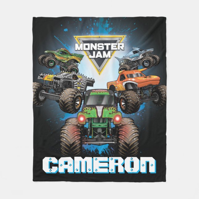 Couverture Polaire Monster Jam Groupe - Personnalisé (Devant)