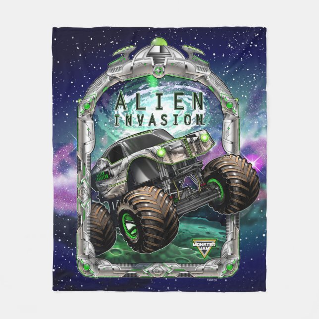 Couverture Polaire Monster Jam Invasion Alien (Devant)