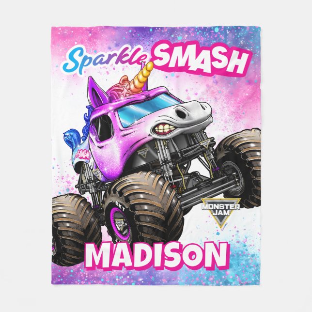Couverture Polaire Monster Jam Sparkle Smash - Personnalisé (Devant)