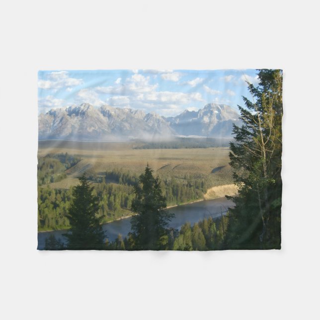 Couverture Polaire Montagnes et rivière de Jackson Hole (Devant (Horizontal))